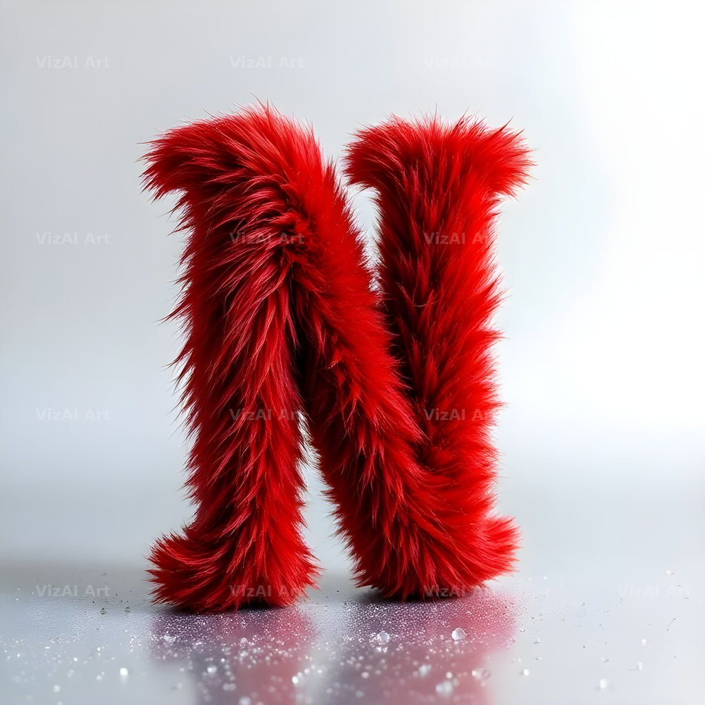 Scarlet Star Fur alphabet letter N