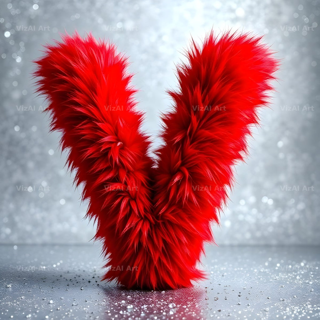 Scarlet Star Fur alphabet letter V