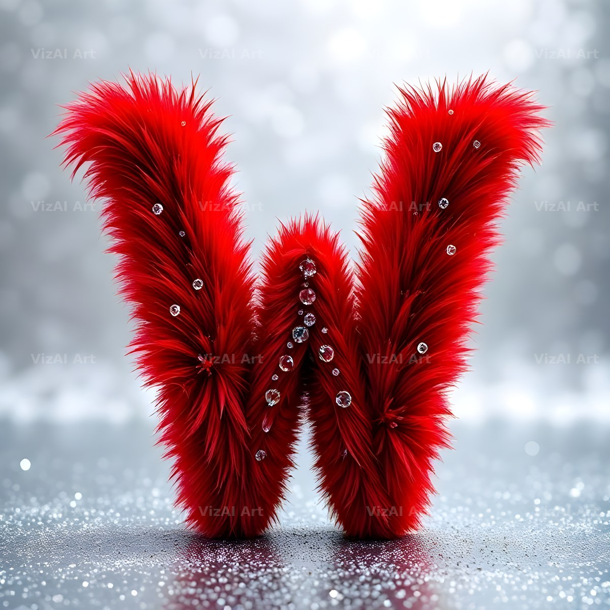 Scarlet Star Fur alphabet letter W