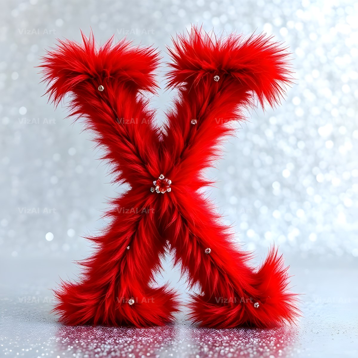 Scarlet Star Fur alphabet letter X