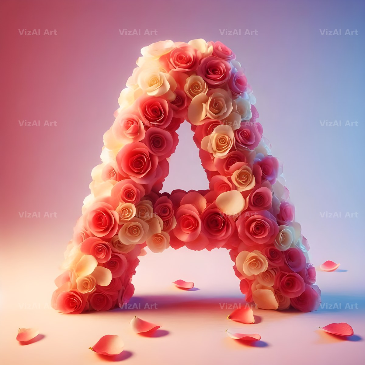 Rose Garden Medley alphabet letter A