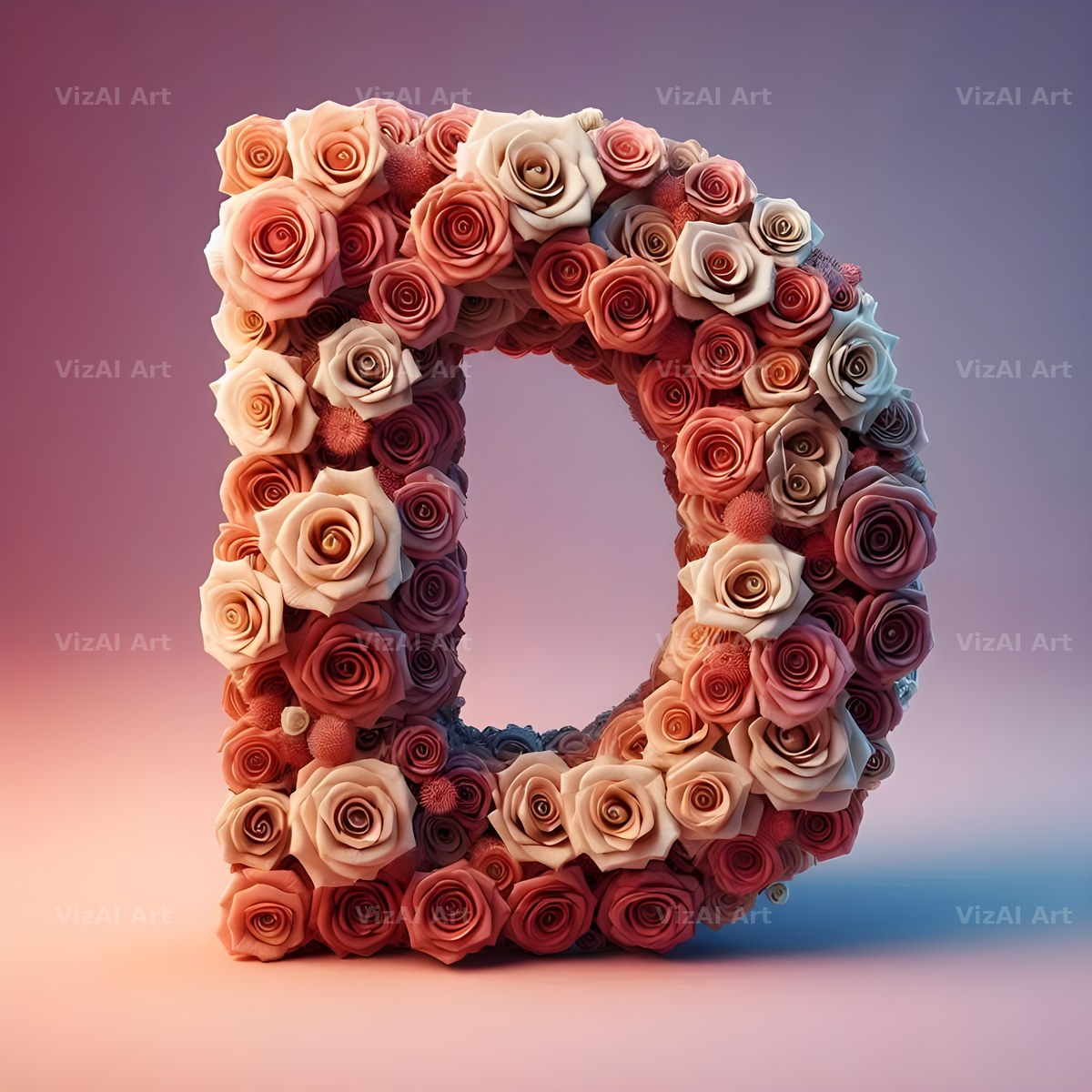 Rose Garden Medley alphabet letter D
