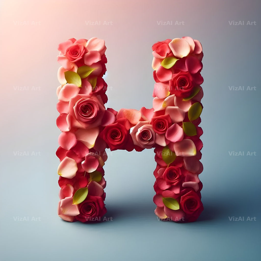 Rose Garden Medley alphabet letter H