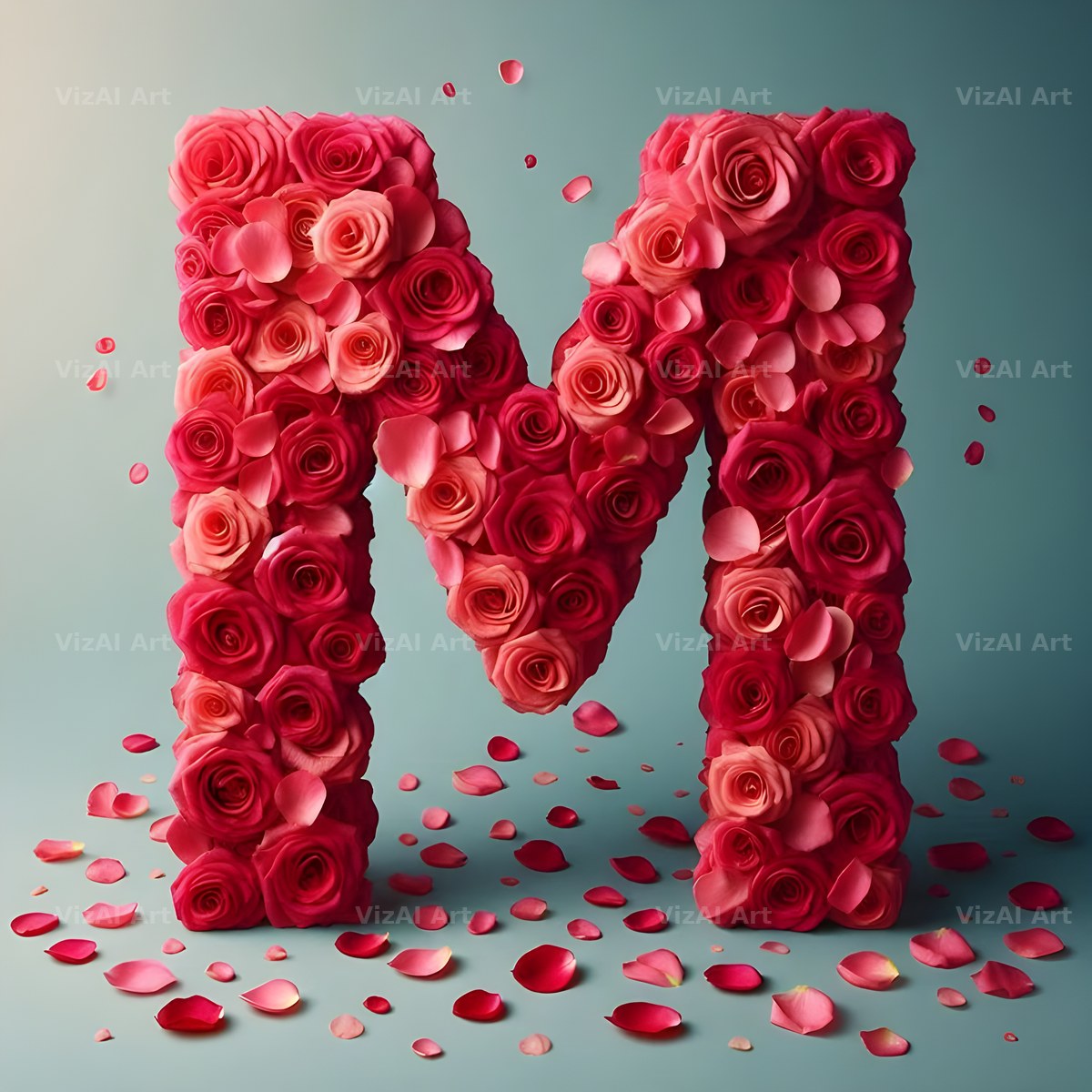 Rose Garden Medley alphabet letter M
