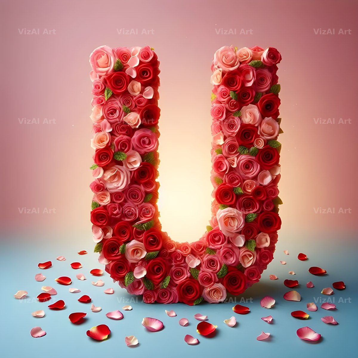 Rose Garden Medley alphabet letter U