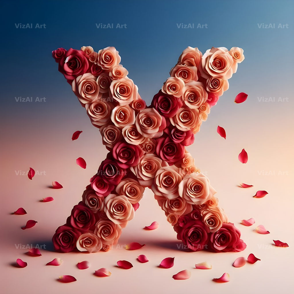 Rose Garden Medley alphabet letter X