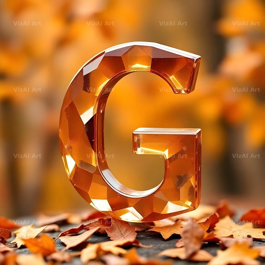 Autumn Maple Glow alphabet letter G
