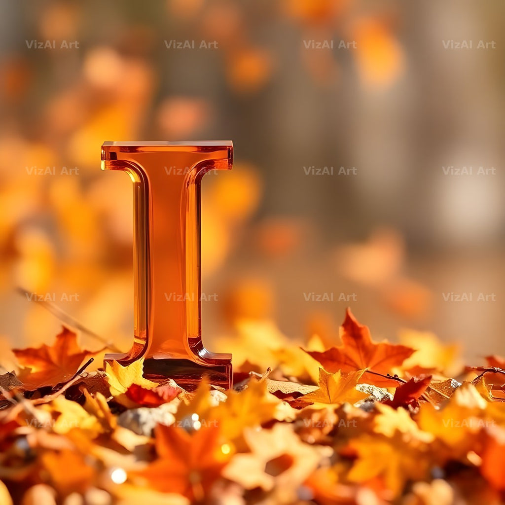 Autumn Maple Glow alphabet letter I
