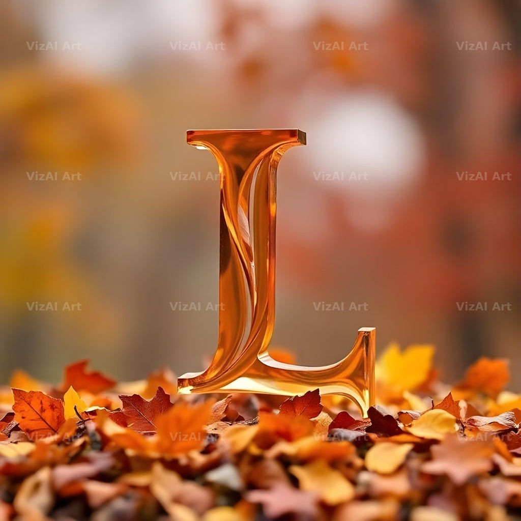 Autumn Maple Glow alphabet letter L