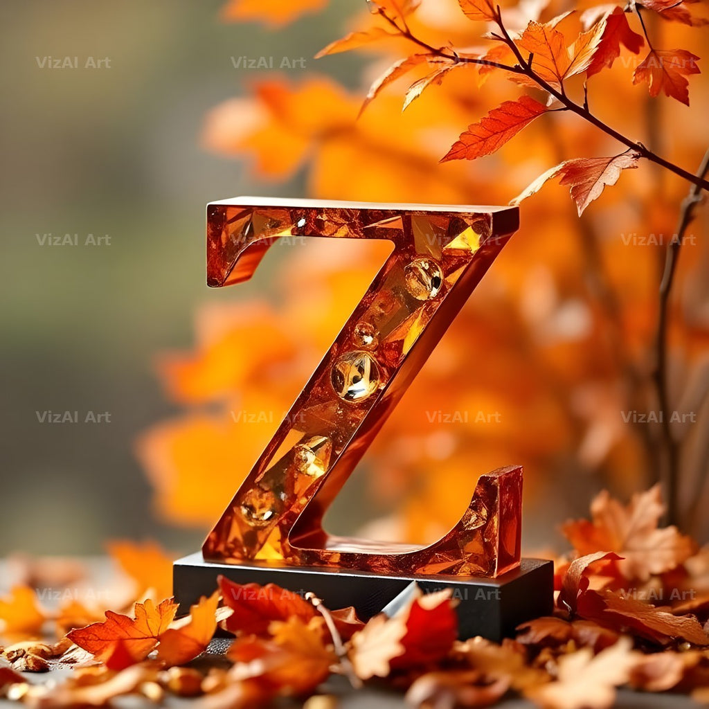 Autumn Maple Glow alphabet letter Z