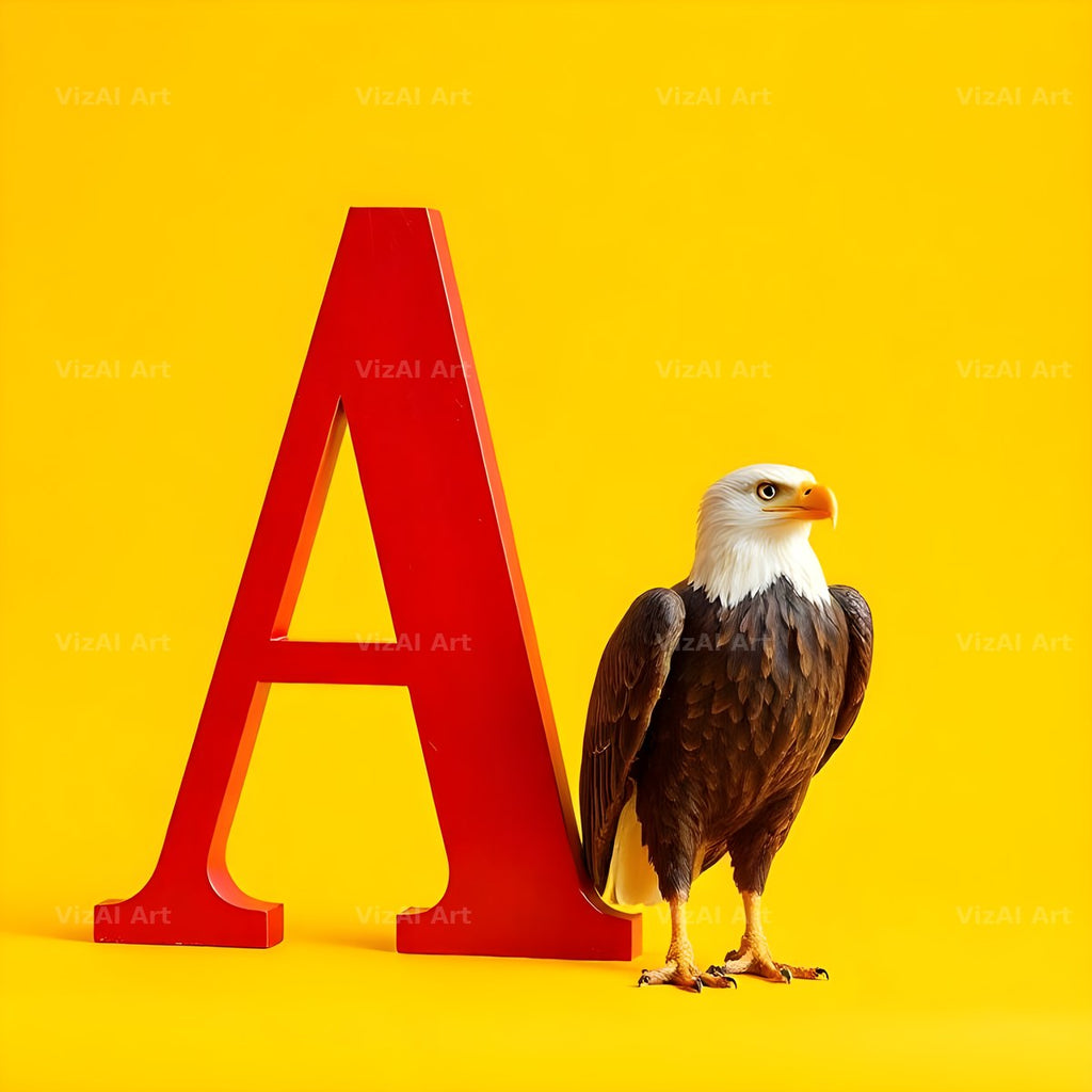 Bold Eagle Crest alphabet letter A