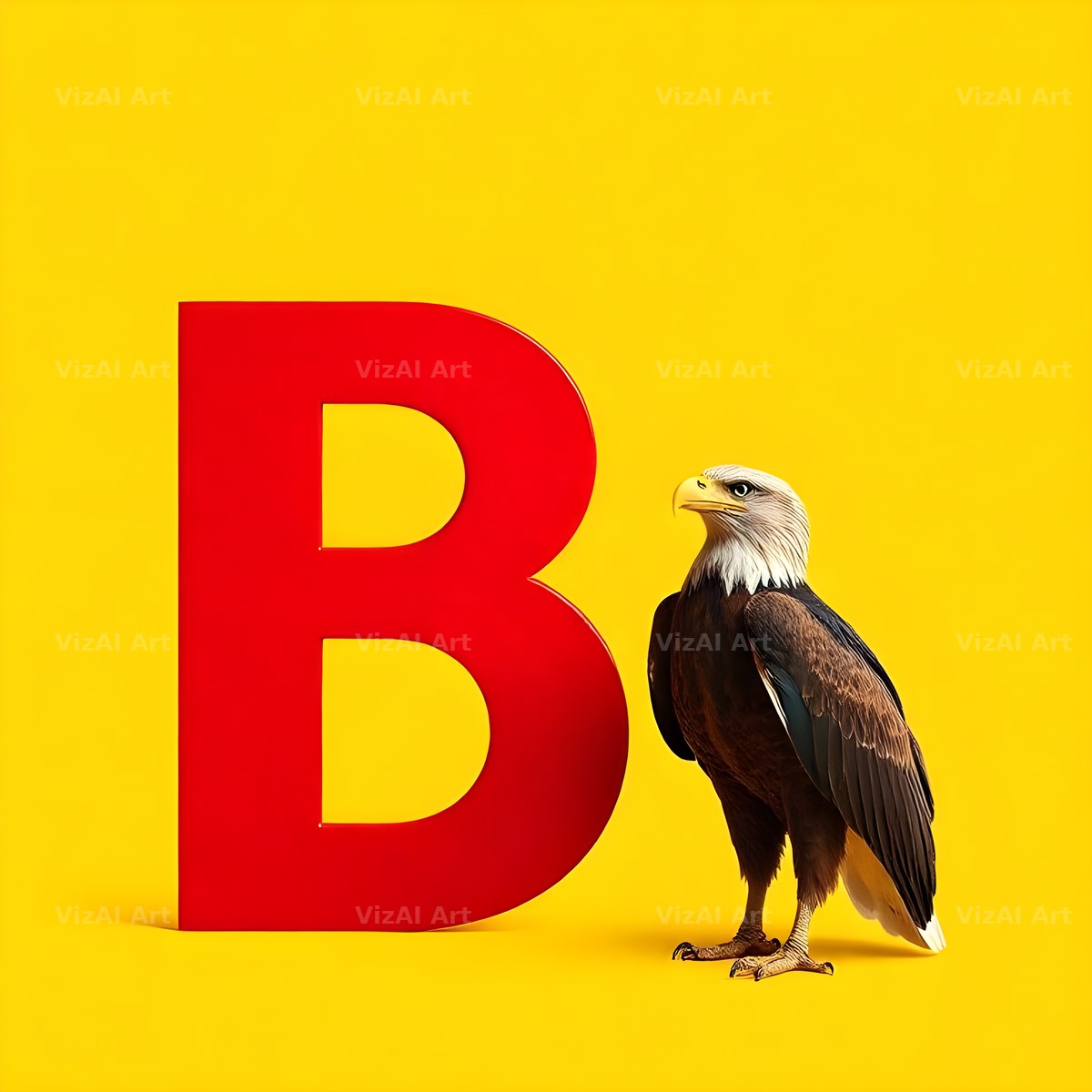 Bold Eagle Crest alphabet letter B