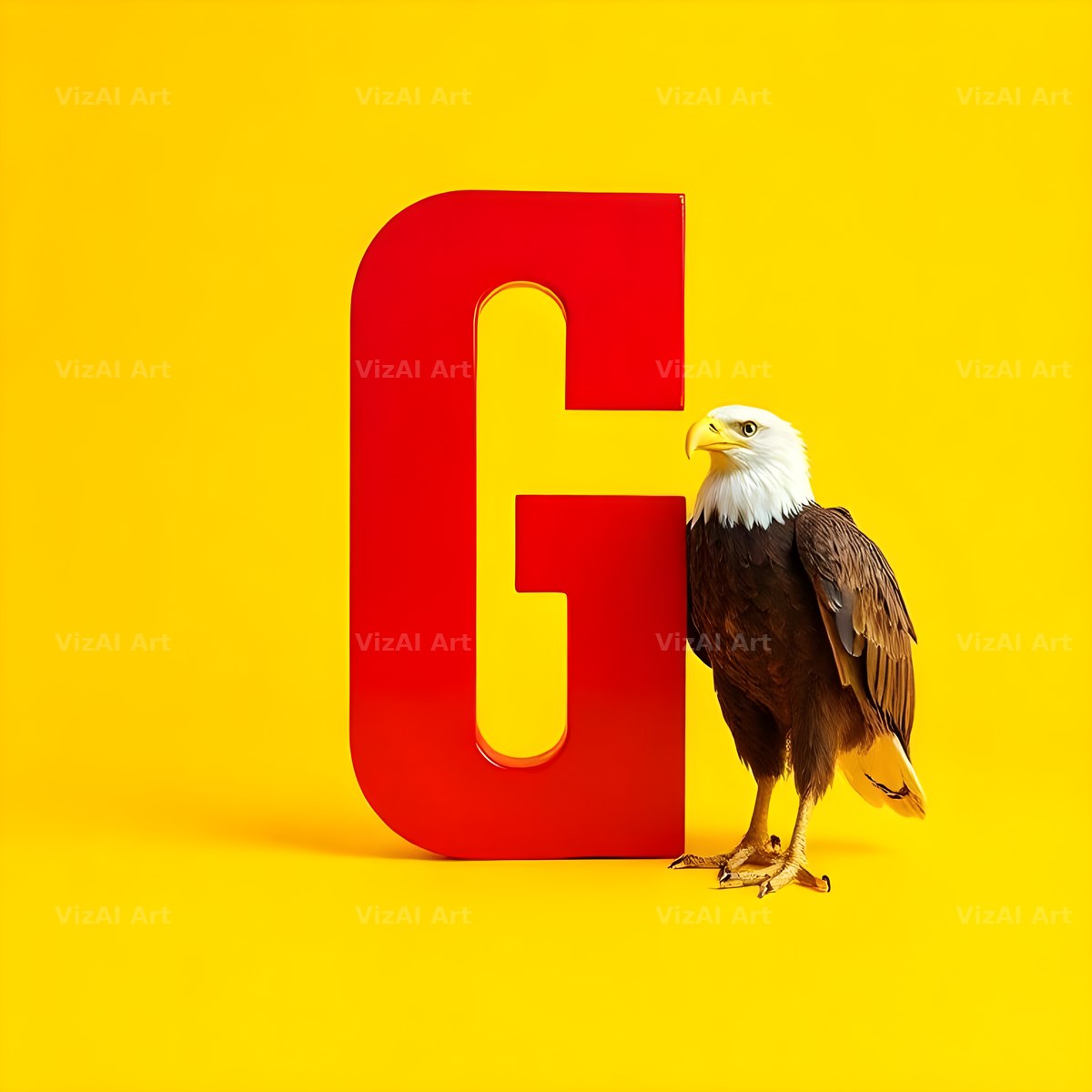Bold Eagle Crest alphabet letter G