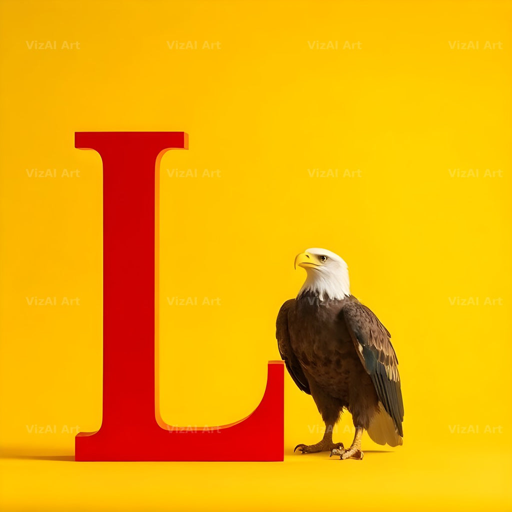 Bold Eagle Crest alphabet letter L