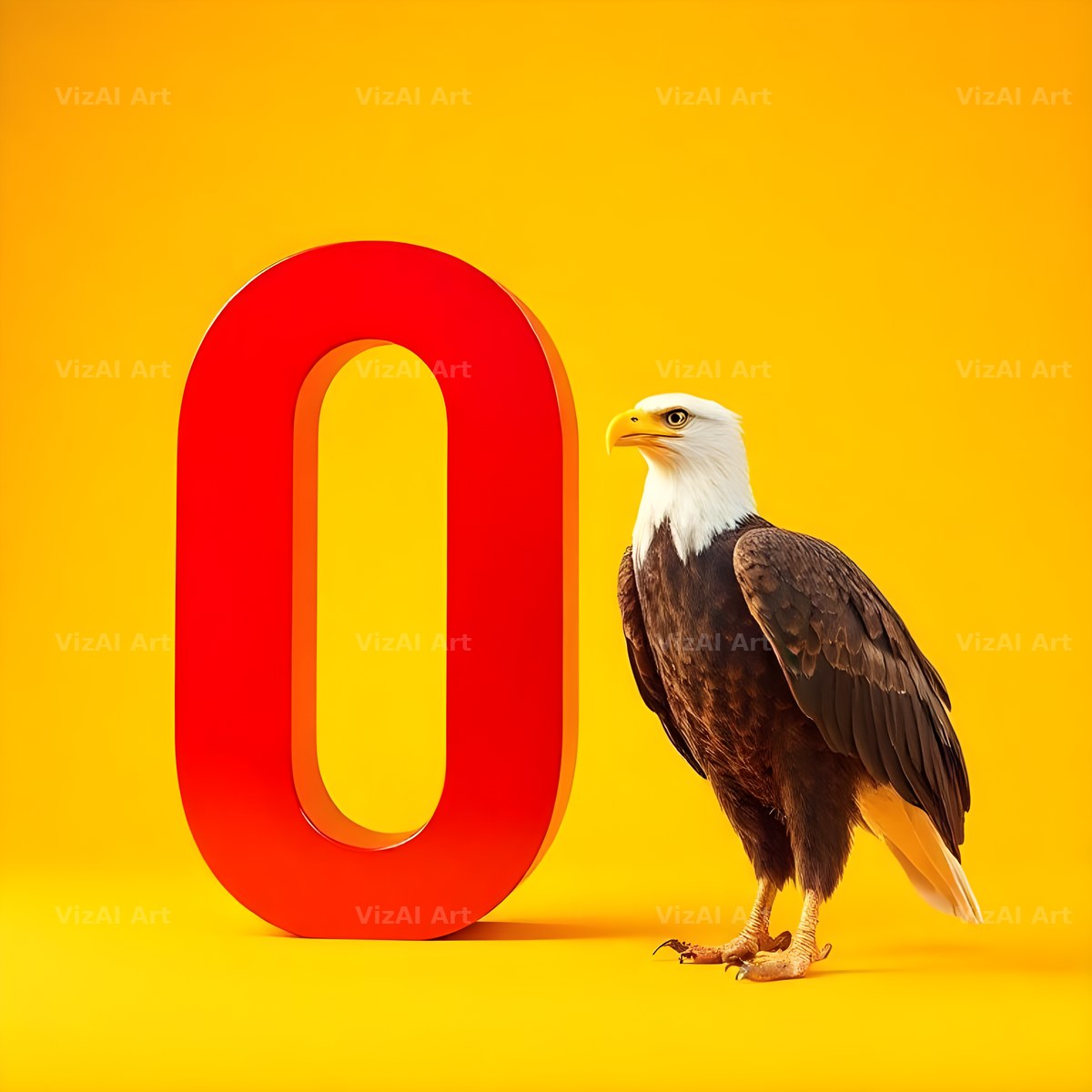 Bold Eagle Crest alphabet letter O