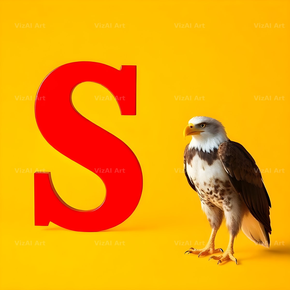 Bold Eagle Crest alphabet letter S