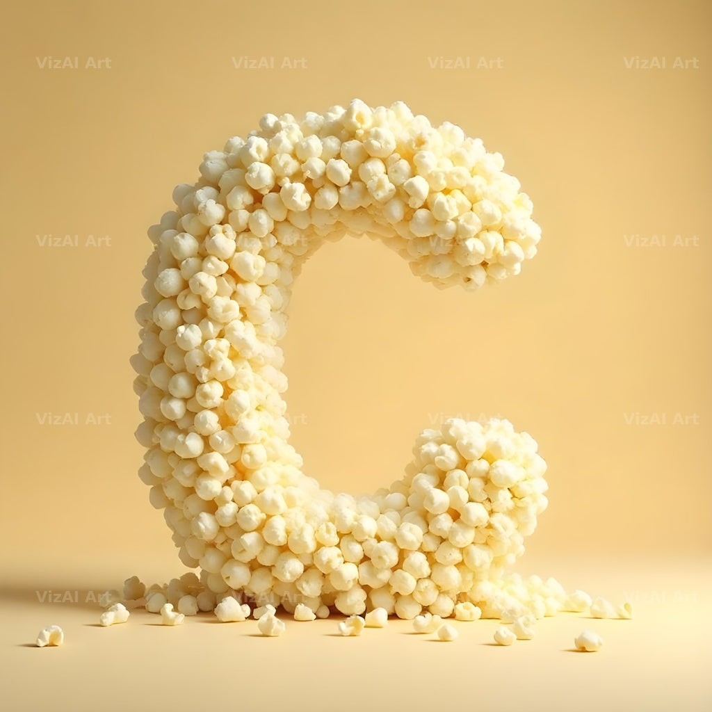 Buttered Popcorn alphabet letter C