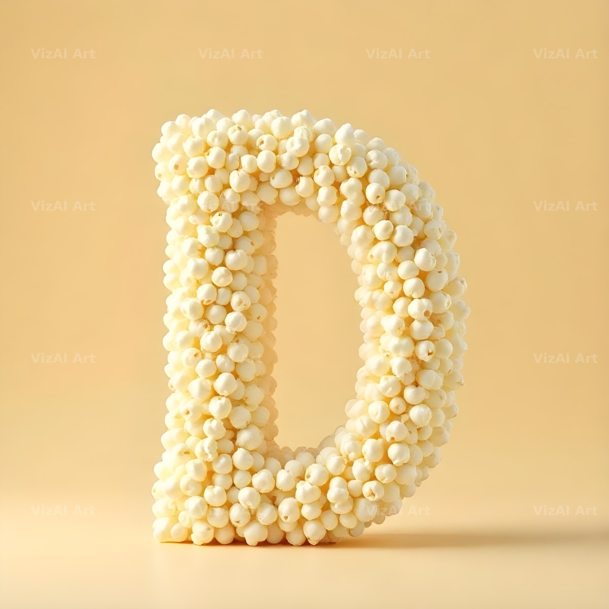 Buttered Popcorn alphabet letter D