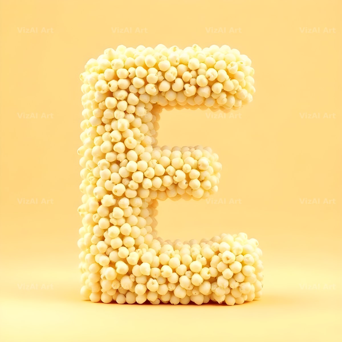 Buttered Popcorn alphabet letter E