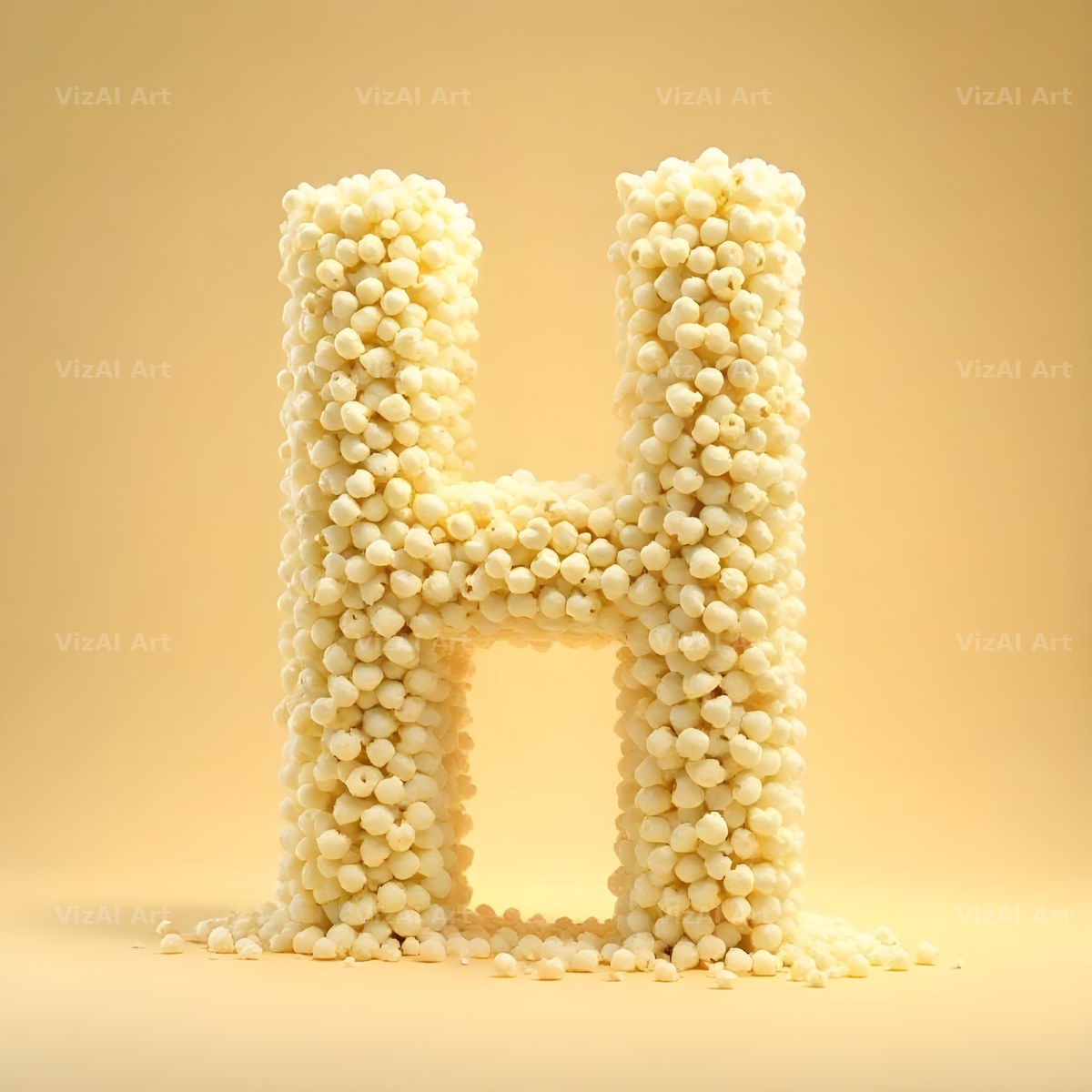 Buttered Popcorn alphabet letter H