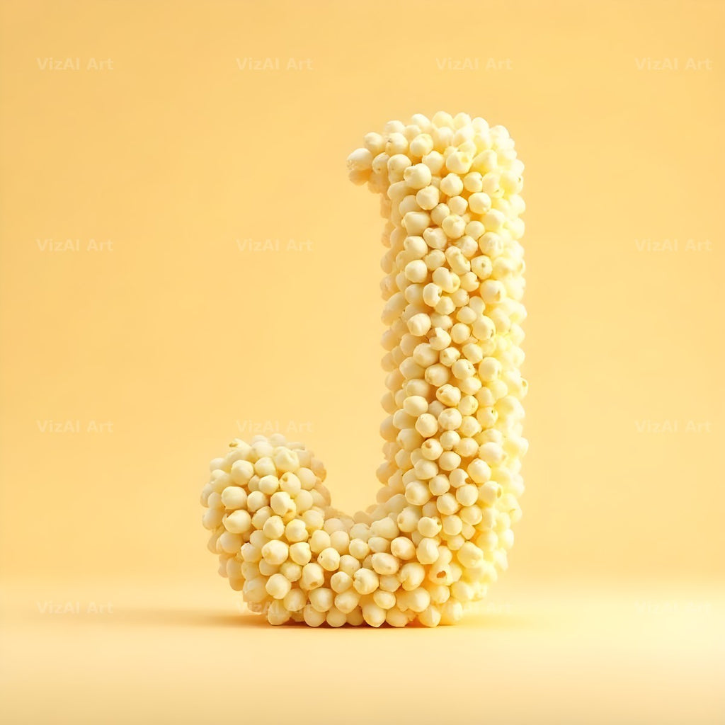 Buttered Popcorn alphabet letter J