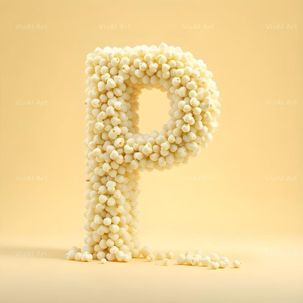 Buttered Popcorn alphabet letter P