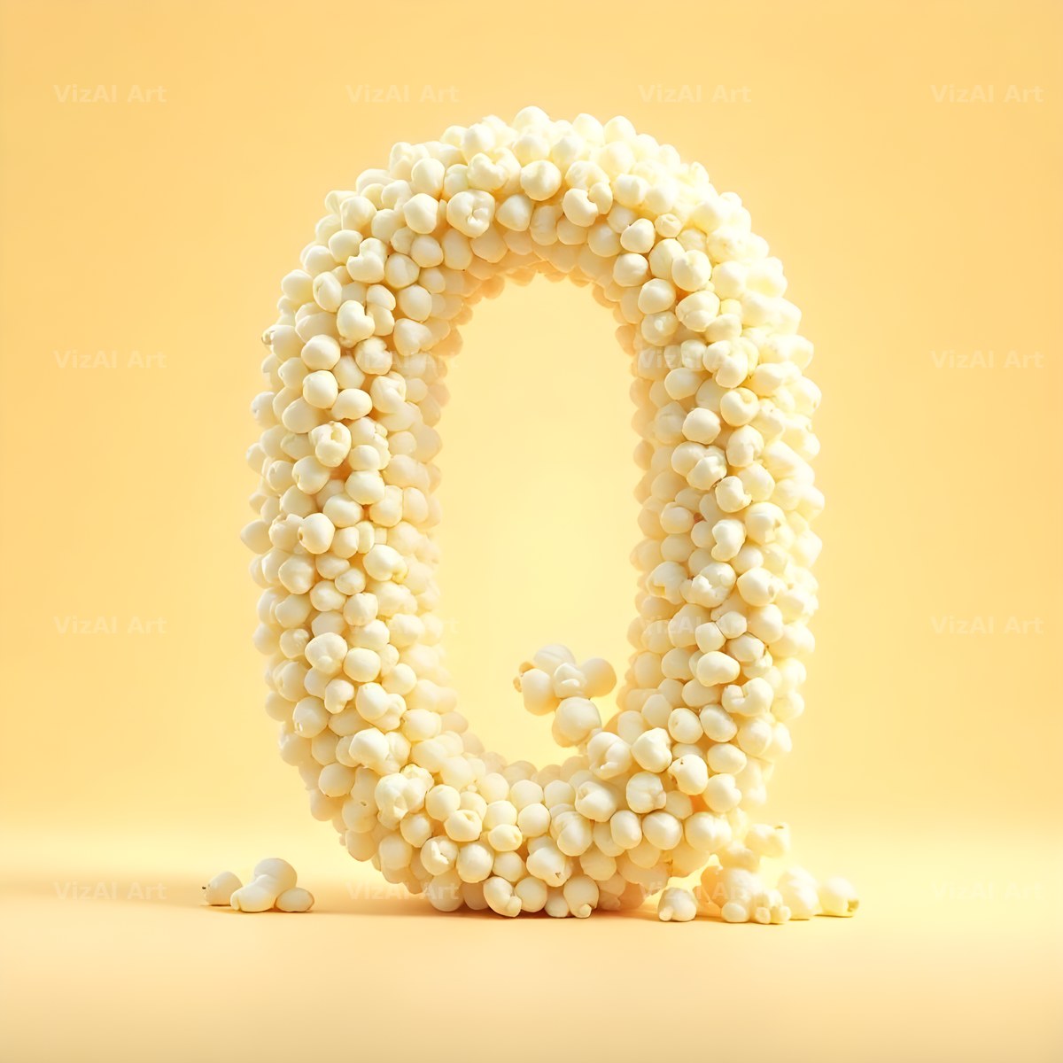 Buttered Popcorn alphabet letter Q