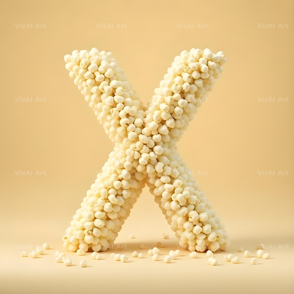 Buttered Popcorn alphabet letter X