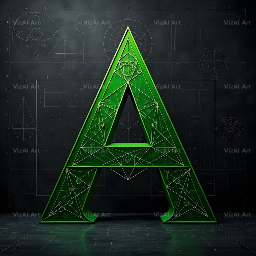Chalk Geometry Line alphabet letter A
