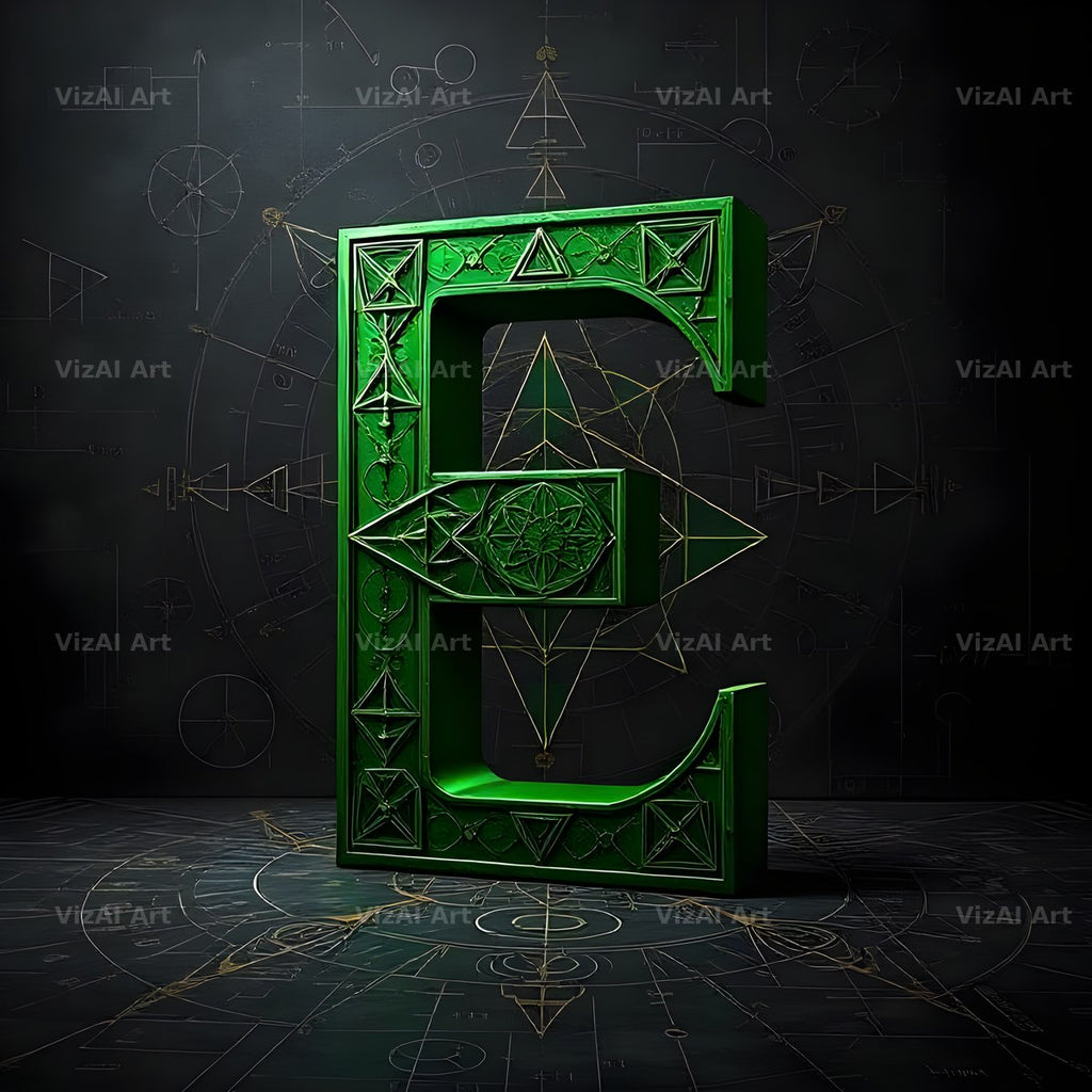 Chalk Geometry Line alphabet letter E