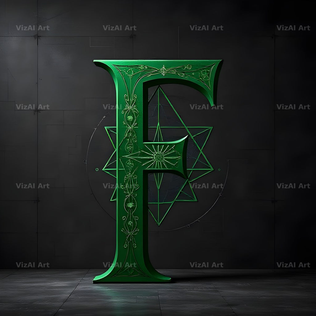 Chalk Geometry Line alphabet letter F