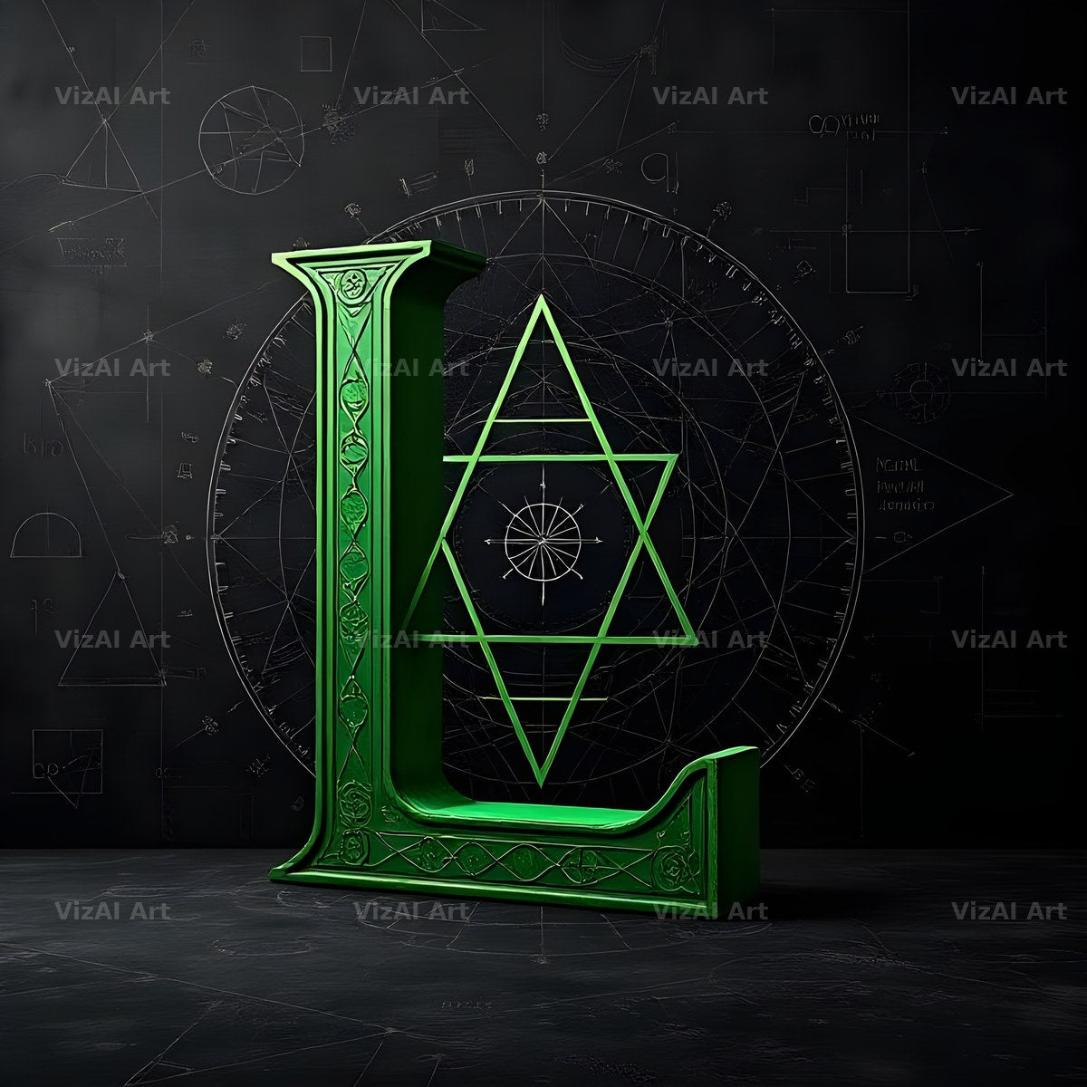 Chalk Geometry Line alphabet letter L