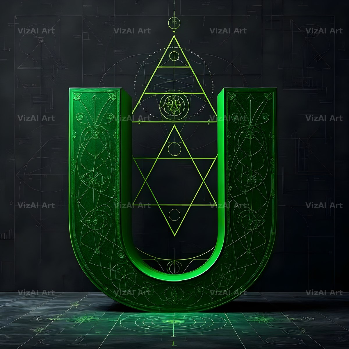 Chalk Geometry Line alphabet letter U