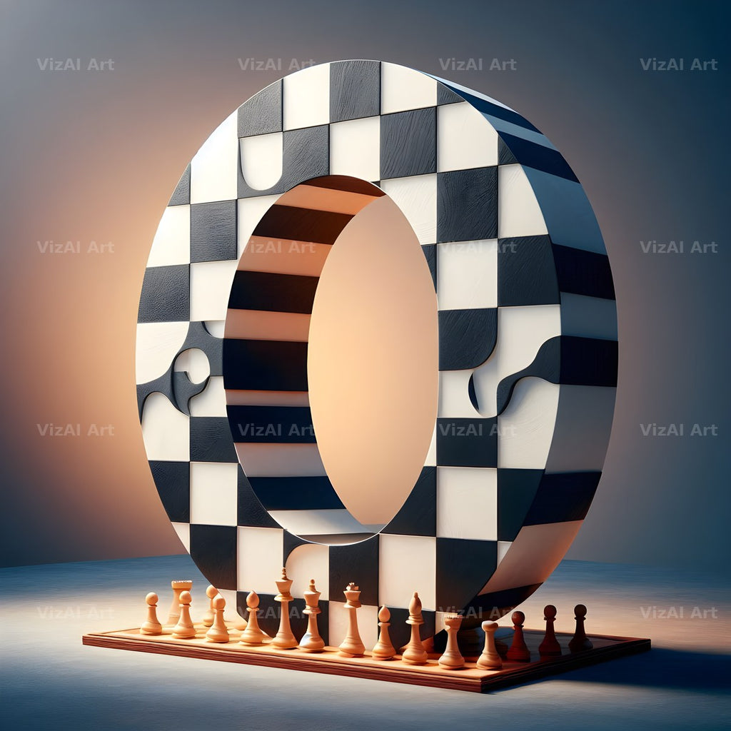 Chessboard Strategy alphabet letter O