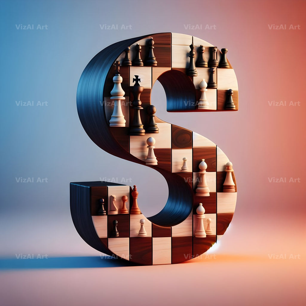 Chessboard Strategy alphabet letter S