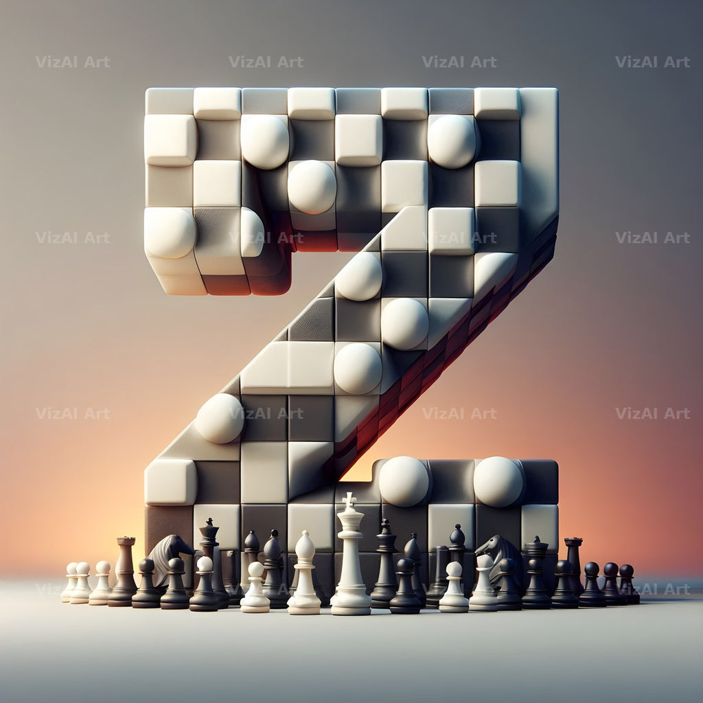 Chessboard Strategy alphabet letter Z