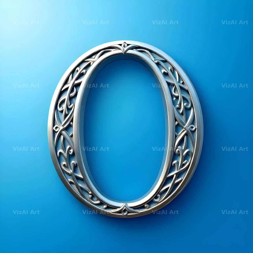 Celtic Knot Silver alphabet letter O