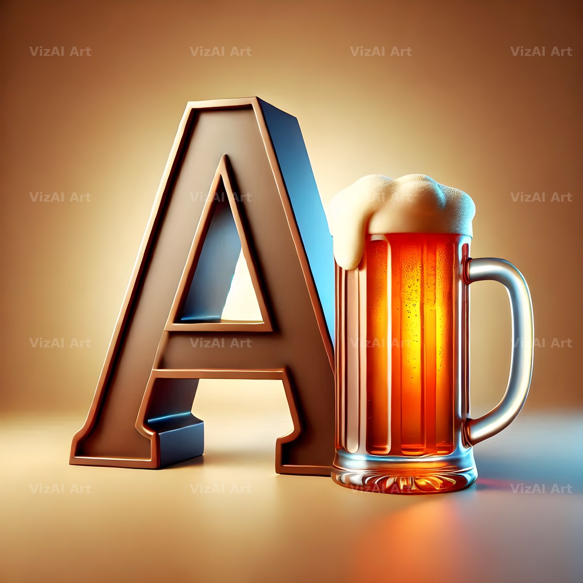 Craft Beer Tankard alphabet letter A