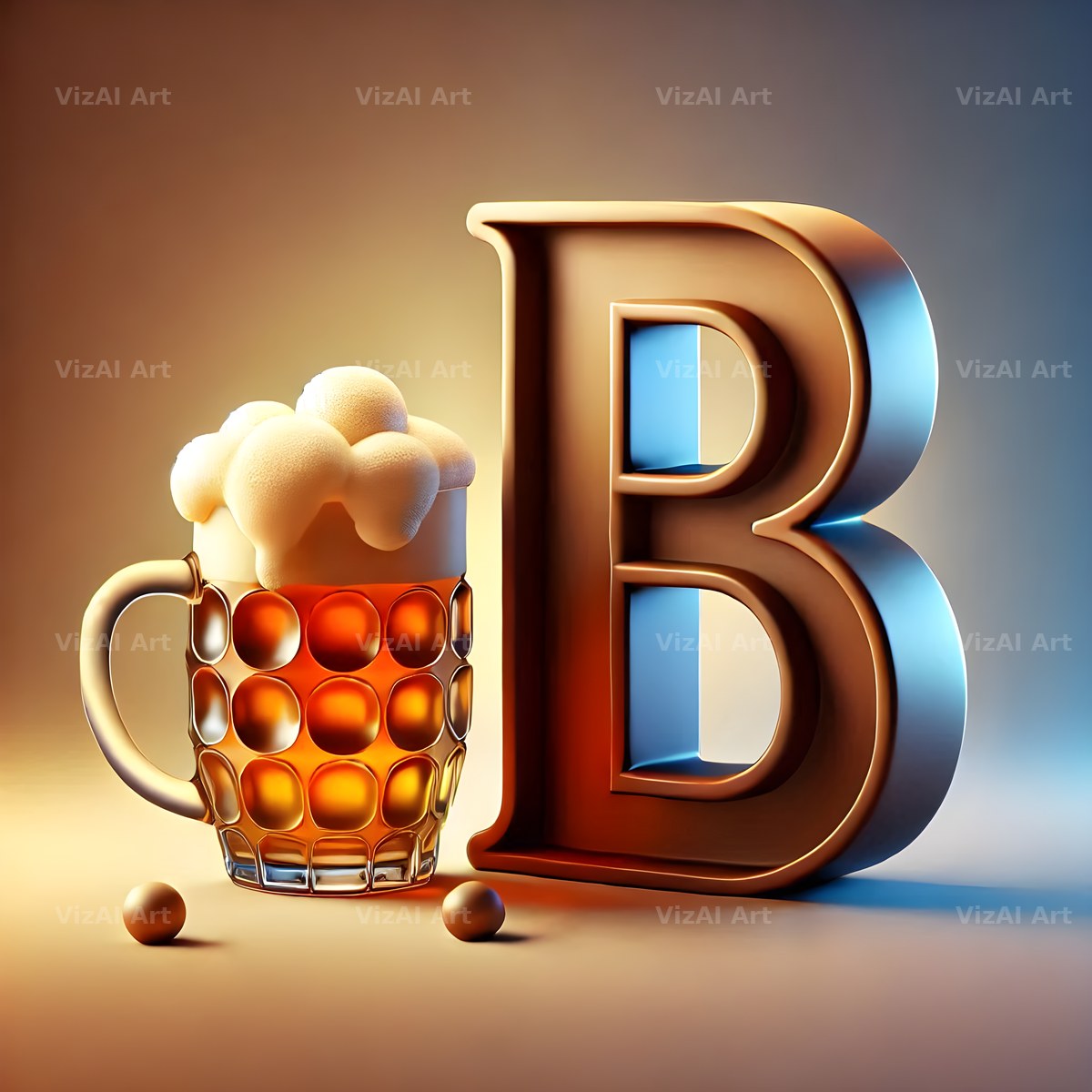Craft Beer Tankard alphabet letter B