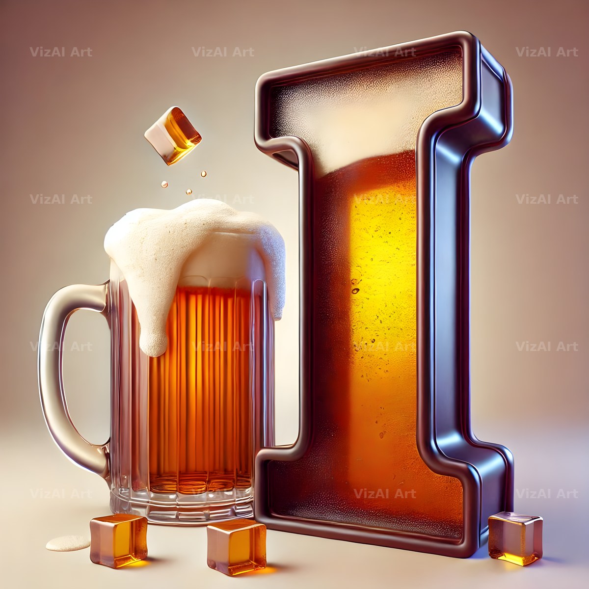 Craft Beer Tankard alphabet letter I