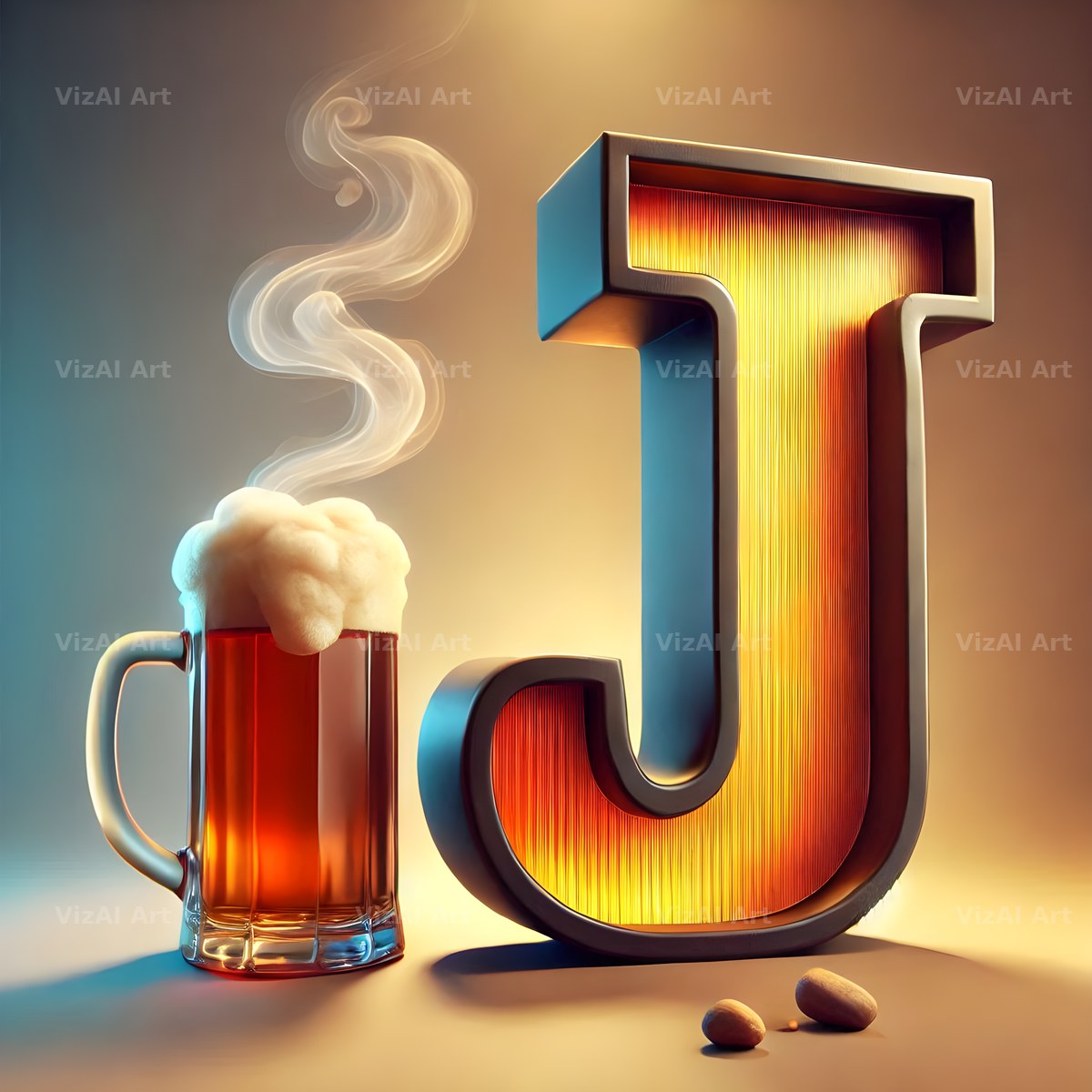 Craft Beer Tankard alphabet letter J