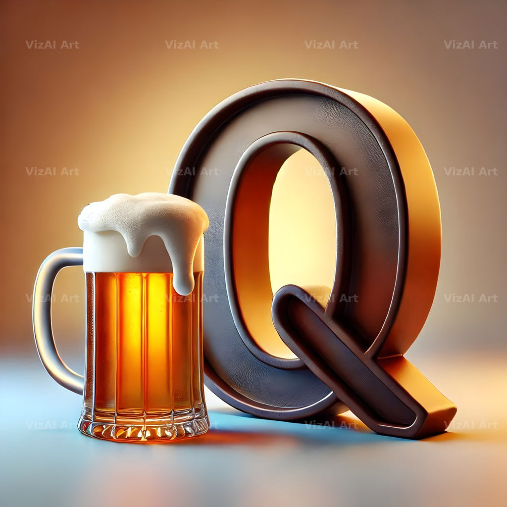 Craft Beer Tankard alphabet letter Q