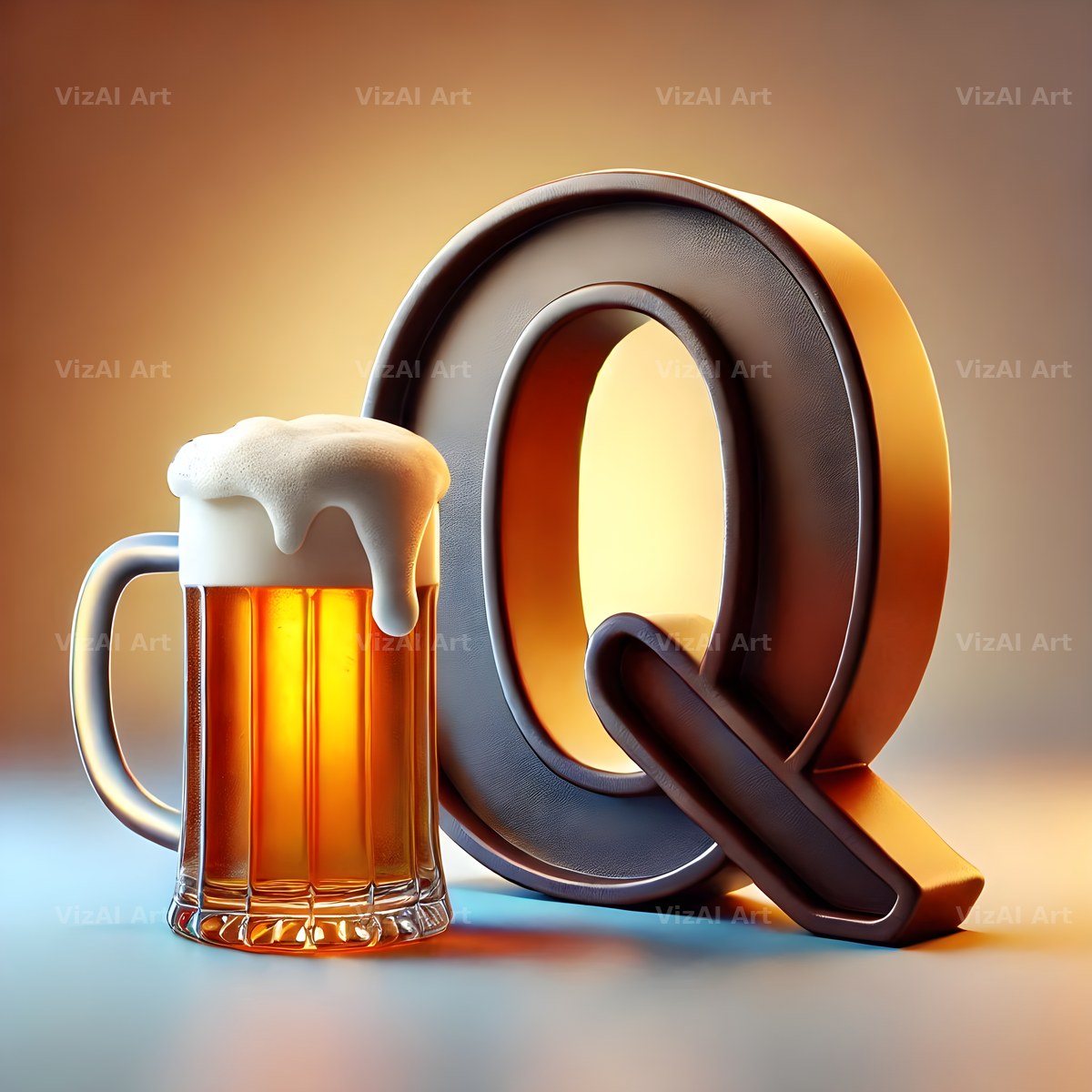 Craft Beer Tankard alphabet letter Q