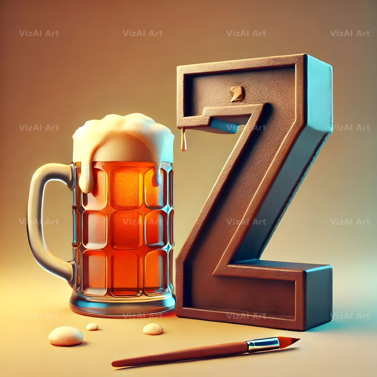 Craft Beer Tankard alphabet letter Z