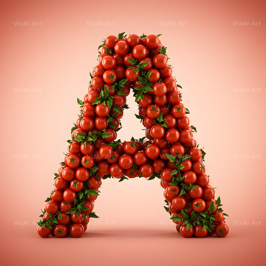 Cherry Tomato Vine alphabet letter A