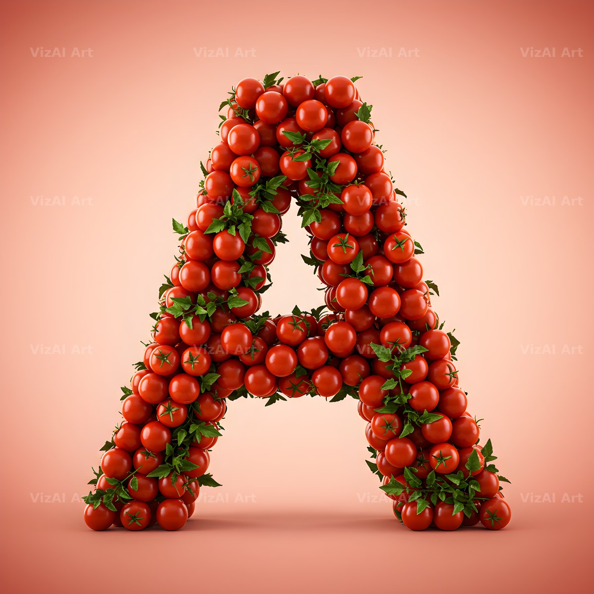 Cherry Tomato Vine alphabet letter A