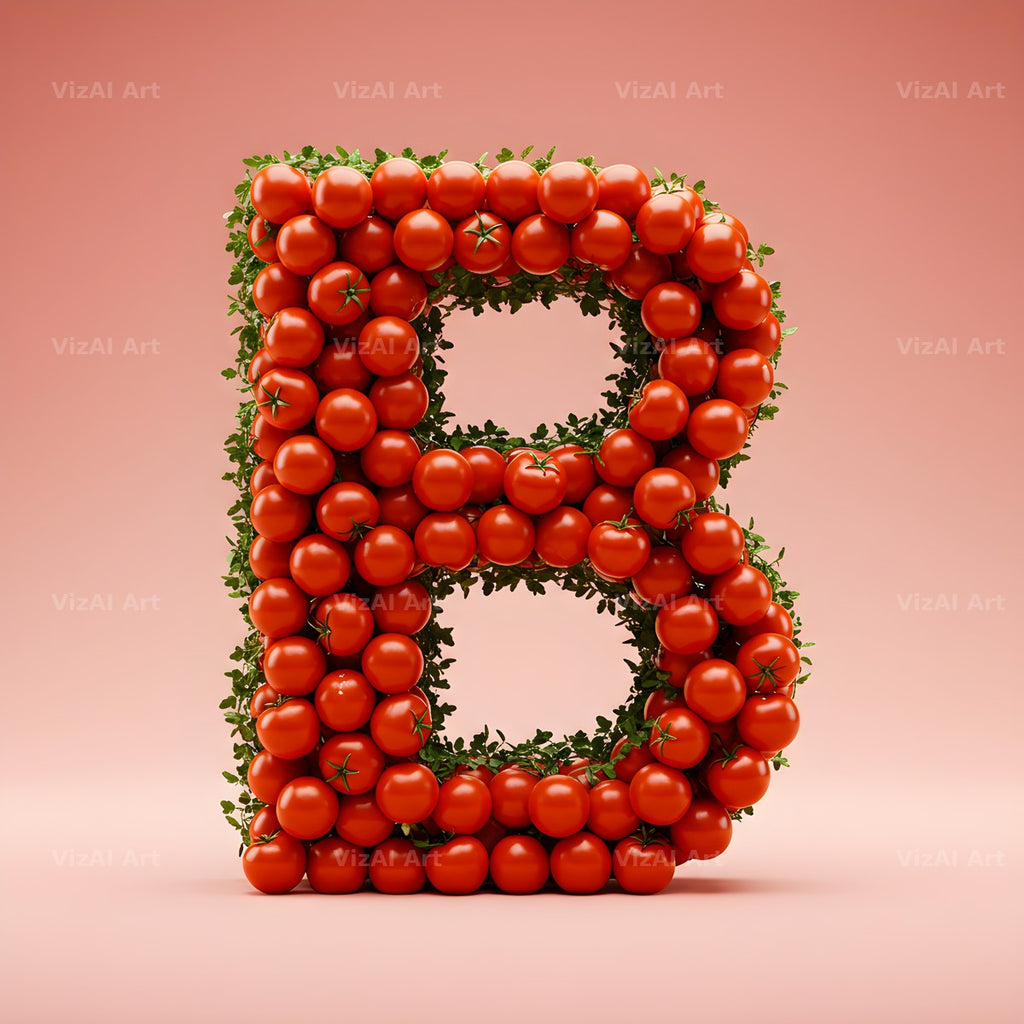 Cherry Tomato Vine alphabet letter B