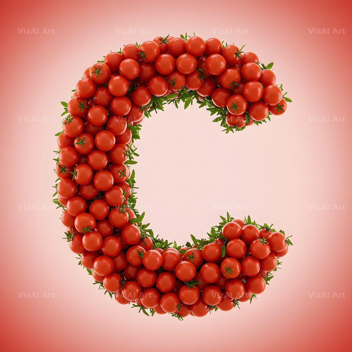 Cherry Tomato Vine alphabet letter C