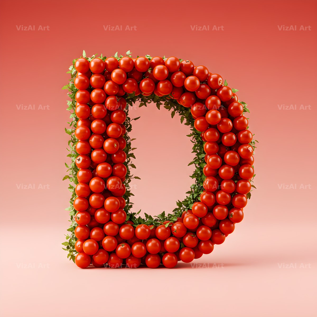 Cherry Tomato Vine alphabet letter D