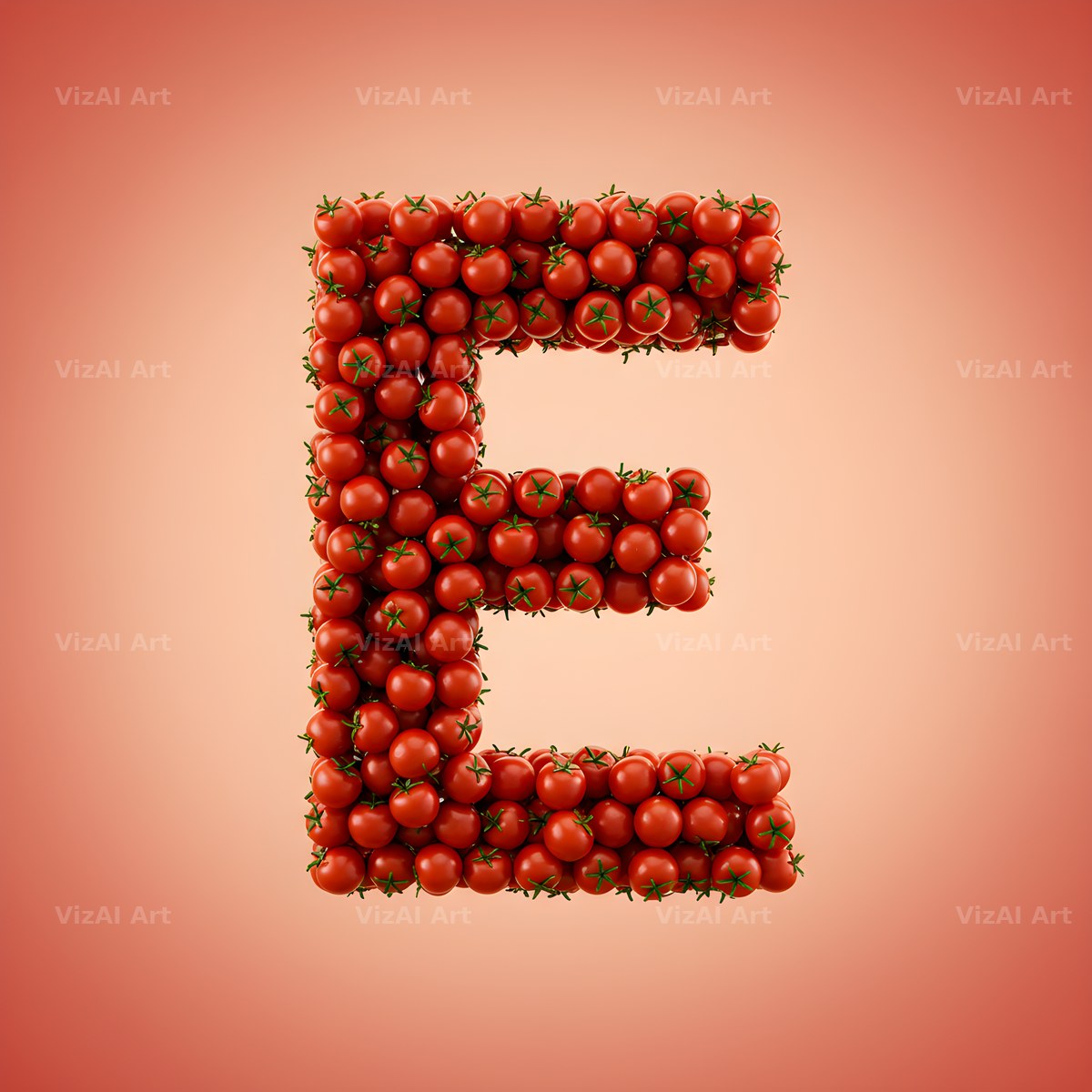 Cherry Tomato Vine alphabet letter E